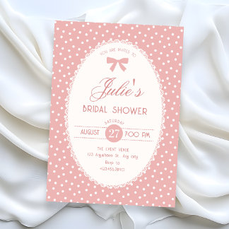 Invitation Pink pastel vintage bridal shower