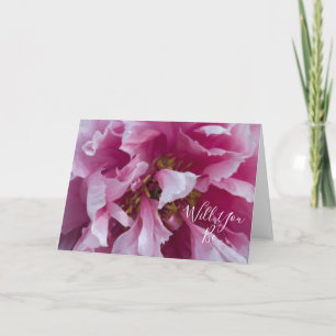 Invitation Pink Peony Flowers Serez-Vous Ma Femme D'Accueil