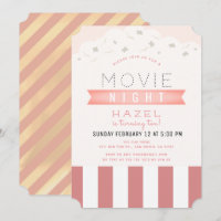 Pink Popcorn Film Night Girl Anniversaire