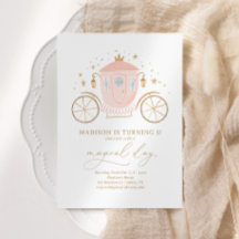 Pink Princess Carriage Girl Anniversaire