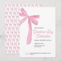 Pink Ribbon Bow Girly la fête de la Saint-Galentin