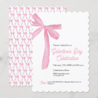 Pink Ribbon Bow Girly la fête de la Saint-Galentin