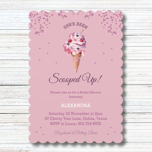 Invitation Pink Scoopup, Parties scintillant Fête des mariées