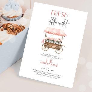 Invitation Pink She's Off Market Farmers Fête des mariées du 
