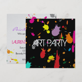 Invitation Pink Splatter