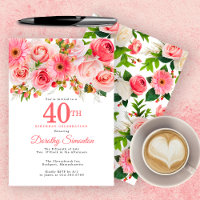 Pink Summer Floral Joli 40e anniversaire