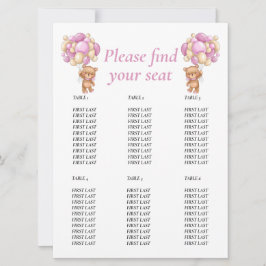 Invitation PINK Teddy fille d'anniversaire