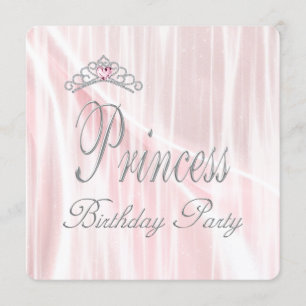 Invitation Pink Tiara Girls Princess