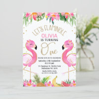 Pink Tropical Lets Flamingle Flamant rose 1er anni