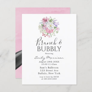 Invitation Pink Vierge Tulip Brunch & Bubbly