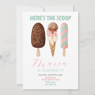 Invitation Pink Watercolor Voici le scoop Anniversaire