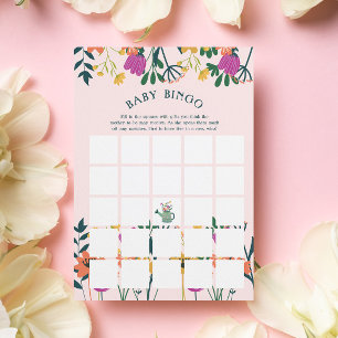 Invitation Pink Waters Can Bloom Baby shower Bingo Jeu