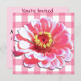 Invitation - Pink Zinnia