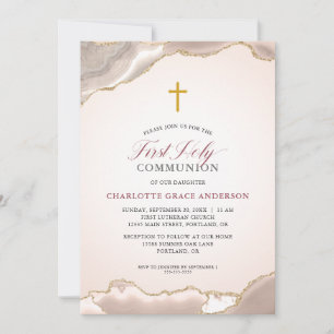 Invitation PinkAgate Gold Parties scintillant Girls Première