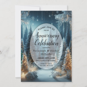 Invitation Pins givrés à la fête d'hiver de l'Anniversaire de