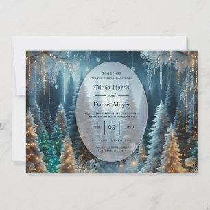 Invitation Pins givrés en hiver Mariage