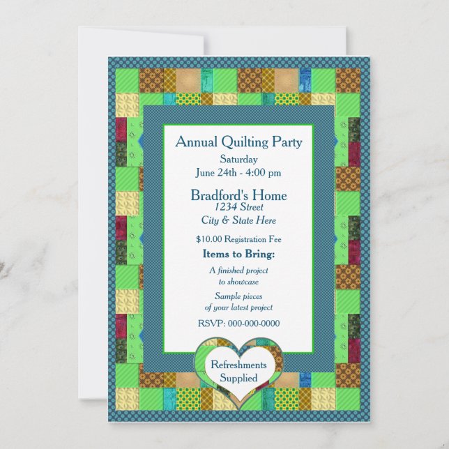 INVITATION PIQUANTE DE PARTIE - MÉLODIE DE QUILTER (Dos)