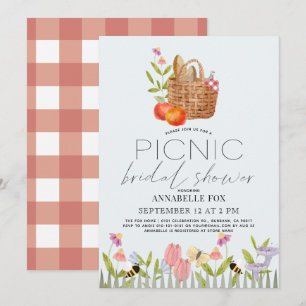 Invitation Pique-nique dans la Fête des mariées florale Park 