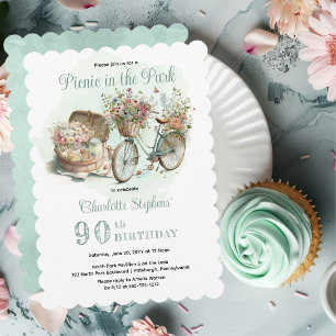 Invitation Pique-nique dans le parc Floral 90e anniversaire f