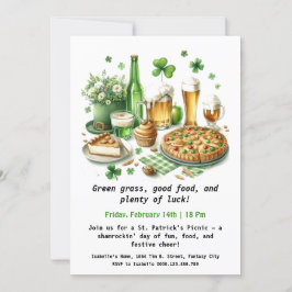 Invitation Pique-nique de la Saint-Patrick – Chance amusante