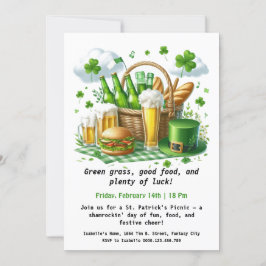 Invitation Pique-nique de la Saint-Patrick Chance amusante so