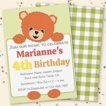 Pique-nique d'ours en peluche doux Fête d'annivers