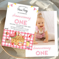 Pique-nique Pink En vichy Bund Photo 1er anniversa