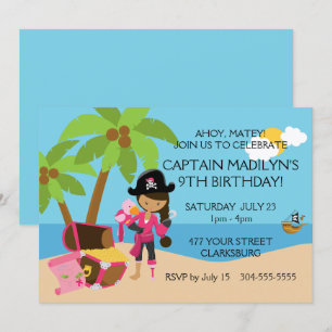 Invitation Pirate avec la fête d'anniversaire de la Jambe de