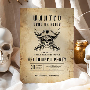 Invitation Pirate Halloween Party
