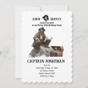 Invitation Pirate Jolly Roger