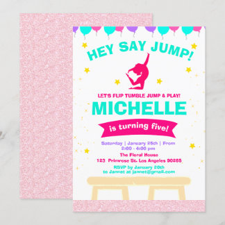 Invitation Pirouette Rose Ballerina Girls Gymnastique Anniver