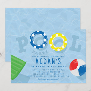 Invitation Piscine Anniversaire