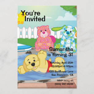 Invitation Piscine de détection d'été