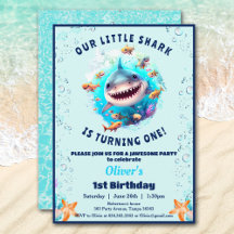 Piscine de requin Anniversaire Fête Garçon 1er Ann
