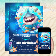 Piscine de requin Anniversaire Fête Garçon âge per