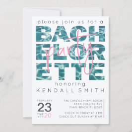 Invitation Piscine et Thème Tropical Bachelorette Party