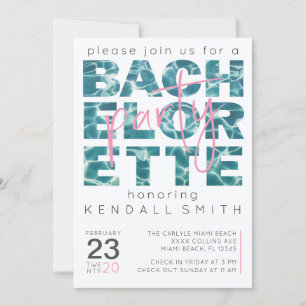 Invitation Piscine et Thème Tropical Bachelorette Party