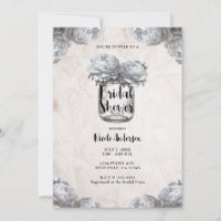 Pivoine blanche Bocal Mason Mariage rustique