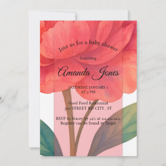 Invitation Pivoine en fleurs