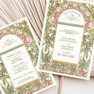 Invitation Pivoine La veille du repas de répétition de mariag
