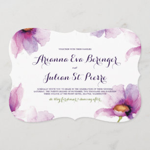 Invitation Pivoines rayonnantes d'aquarelle