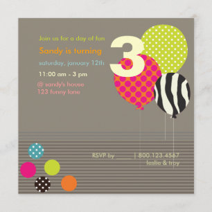 Invitation Pix-Dezines Baloons Anniversaire