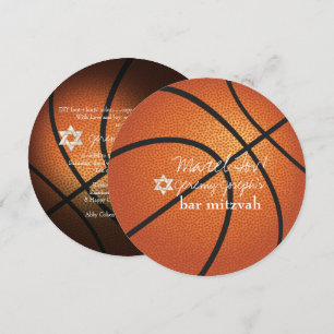 Invitation ✡ Pix Dezines Basketball Bar Mitzvah