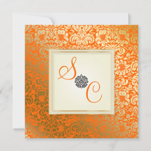 Invitation Pix-Dezines Fidora en Oro Damask Vintage