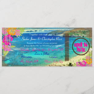 Invitation Pix-Dezines hanauma bay/carte d'embarquement vinta