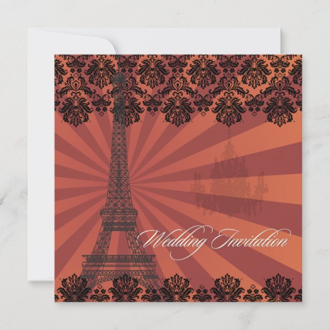 Invitation Pix Dezines la tour eiffel/paris (Devant)
