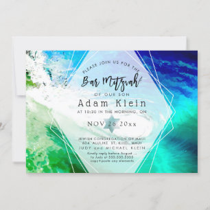 Invitation Pix Dezines Surfs Up Beach Bar Mitzvah