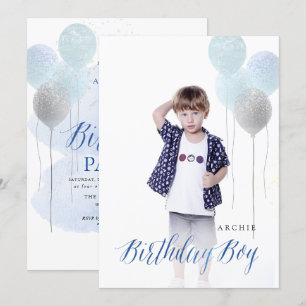 Invitation PixDezine N'IMPORTE QUEL ÂGE, Ballons pour garçons