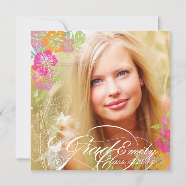 Invitation PixDezines 2012 - Photo+hibiscus (Devant)