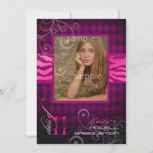 Invitation PixDezines 2012, Zebra Print+Harlequin